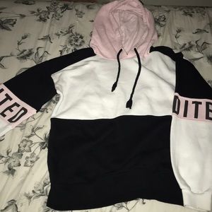 “United”  hoodie with light pink